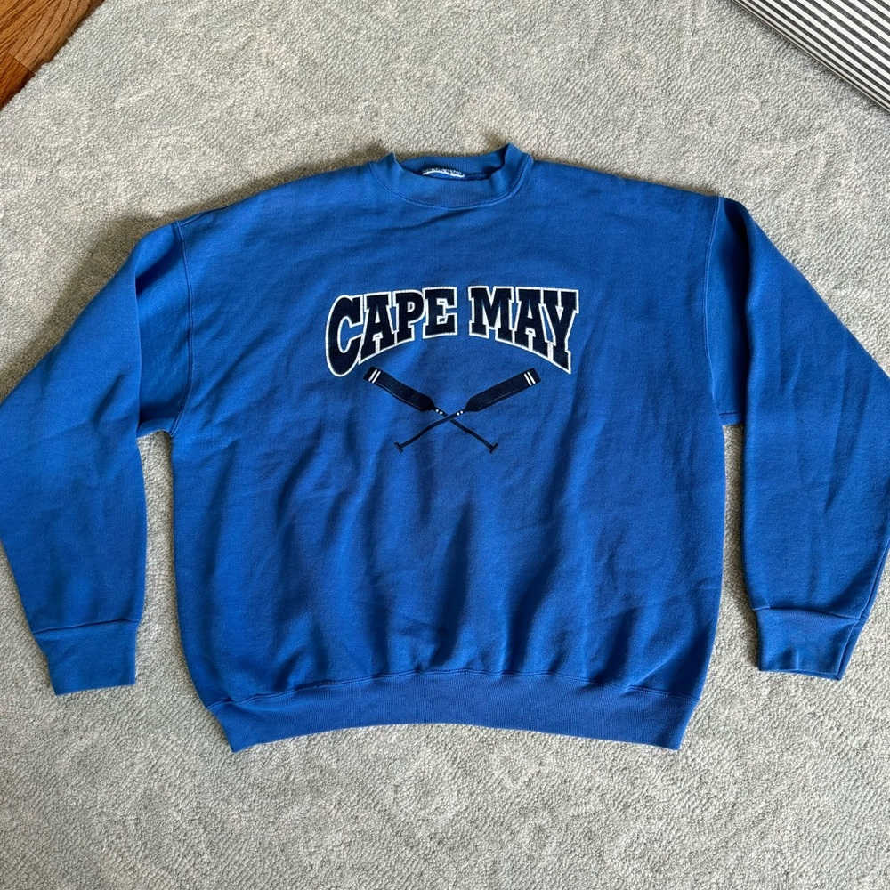 Vintage Cape May Spellout Crewneck Sweatshirt